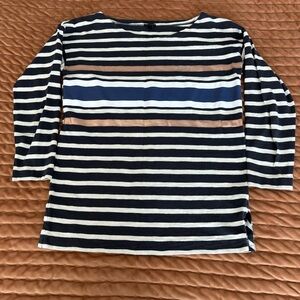 J crew navy blue stripes